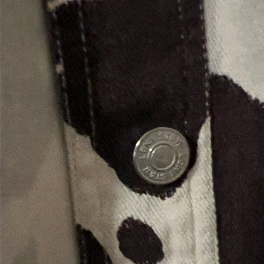 Lone Star Juniors Brown and White Cow Print Jean Jacket - Picture 5 of 7